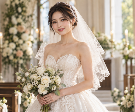 AI wedding veil virtual try-on references